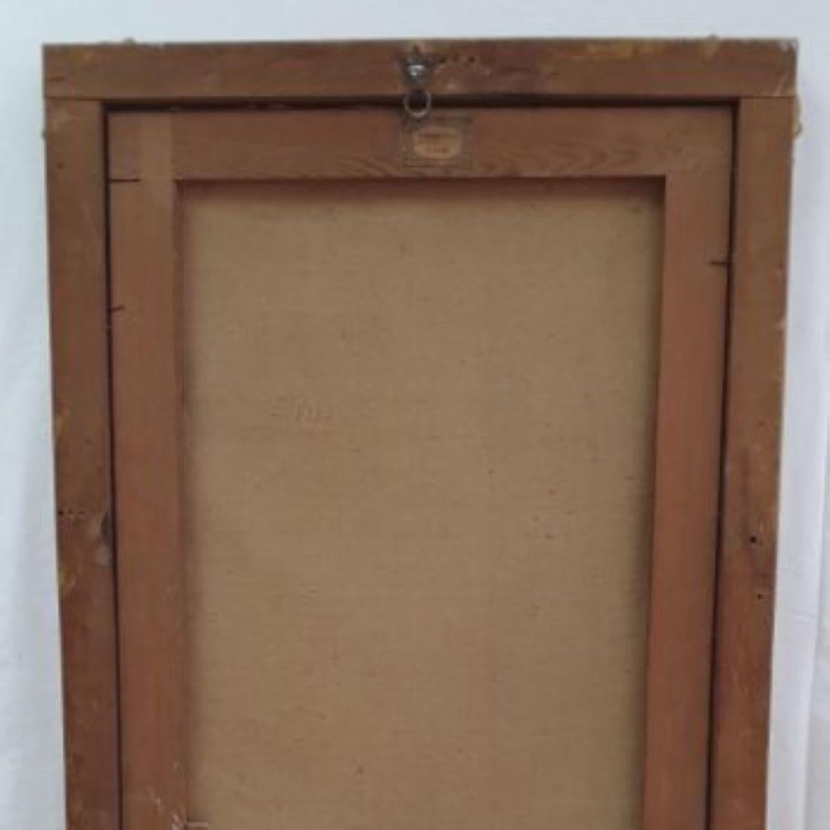 19th Century Spanish Religious Oil Painting – Virgin Mary with Two Saints For Sale 15