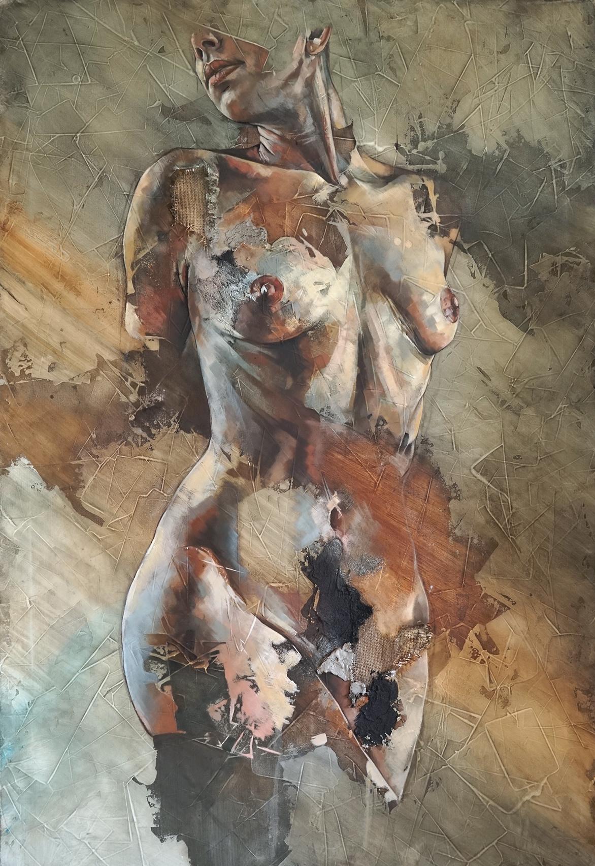 Francisco Jose Jimenez Nude Painting - Ineffable by Francisco Jimenez - Contemporary  Abstract Figurative painting