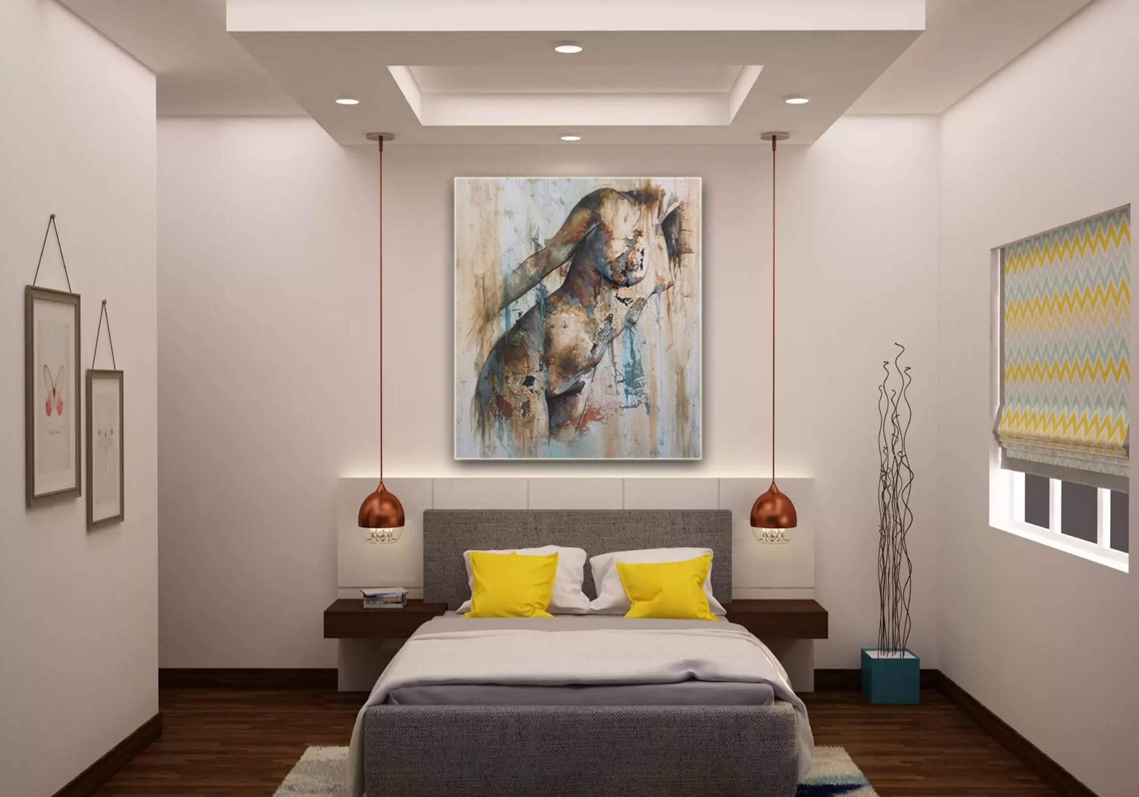 Preludio von Francisco Jimenez - Contemporary Nude Portrait Figurative Malerei (Zeitgenössisch), Painting, von Francisco Jose Jimenez