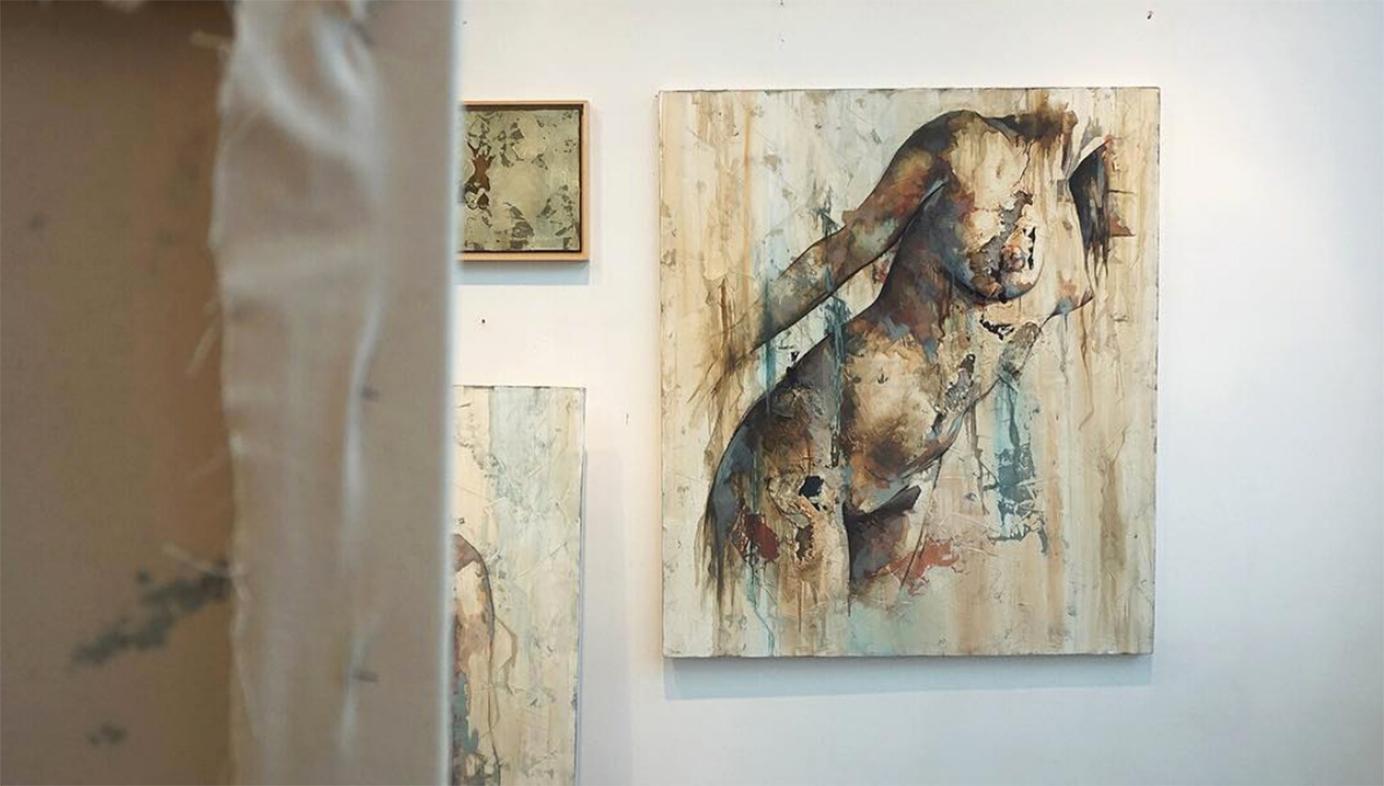 Preludio von Francisco Jimenez - Contemporary Nude Portrait Figurative Malerei im Angebot 1