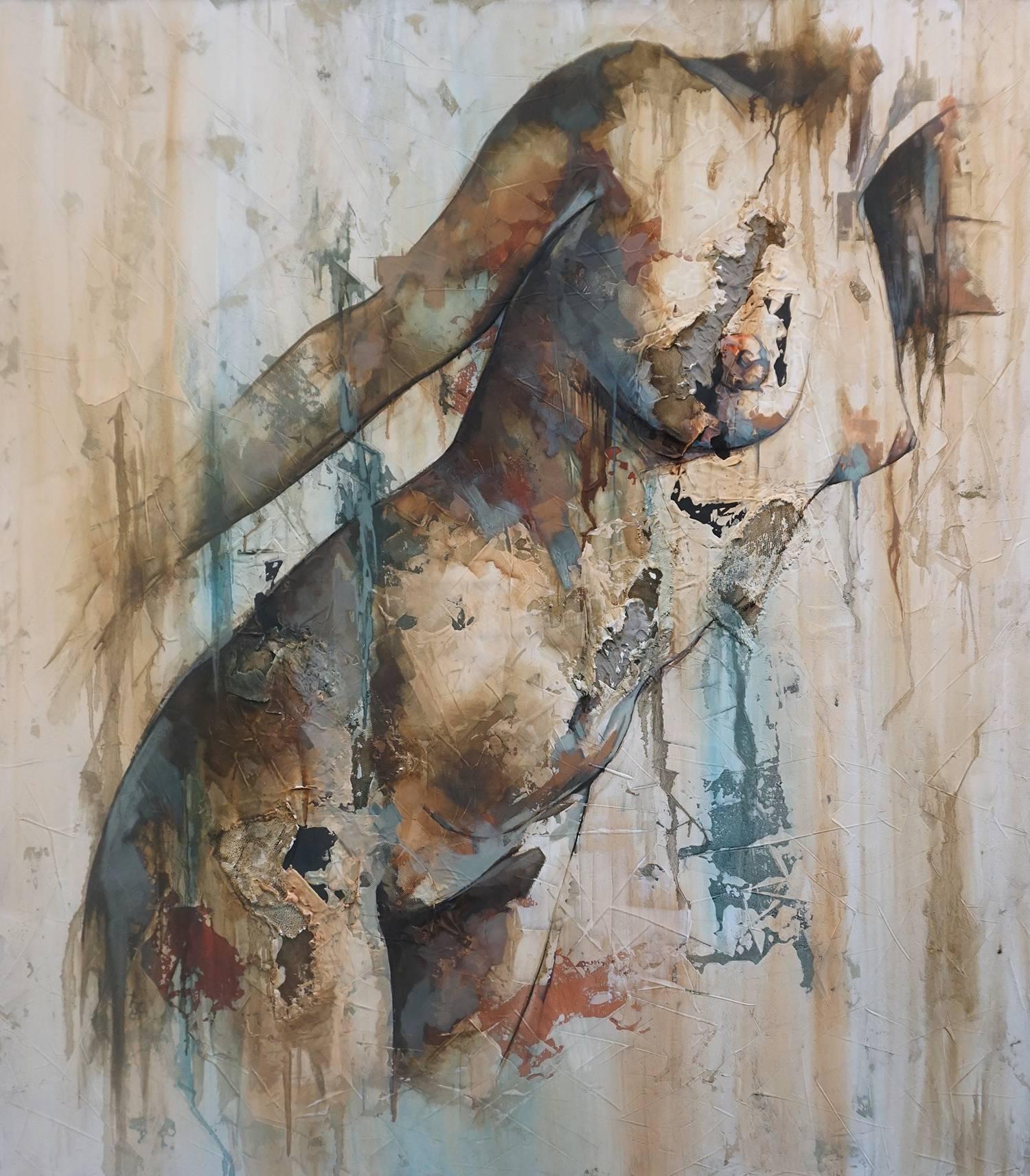 Preludio di Francisco Jimenez - Pittura figurativa contemporanea con ritratto di nudo