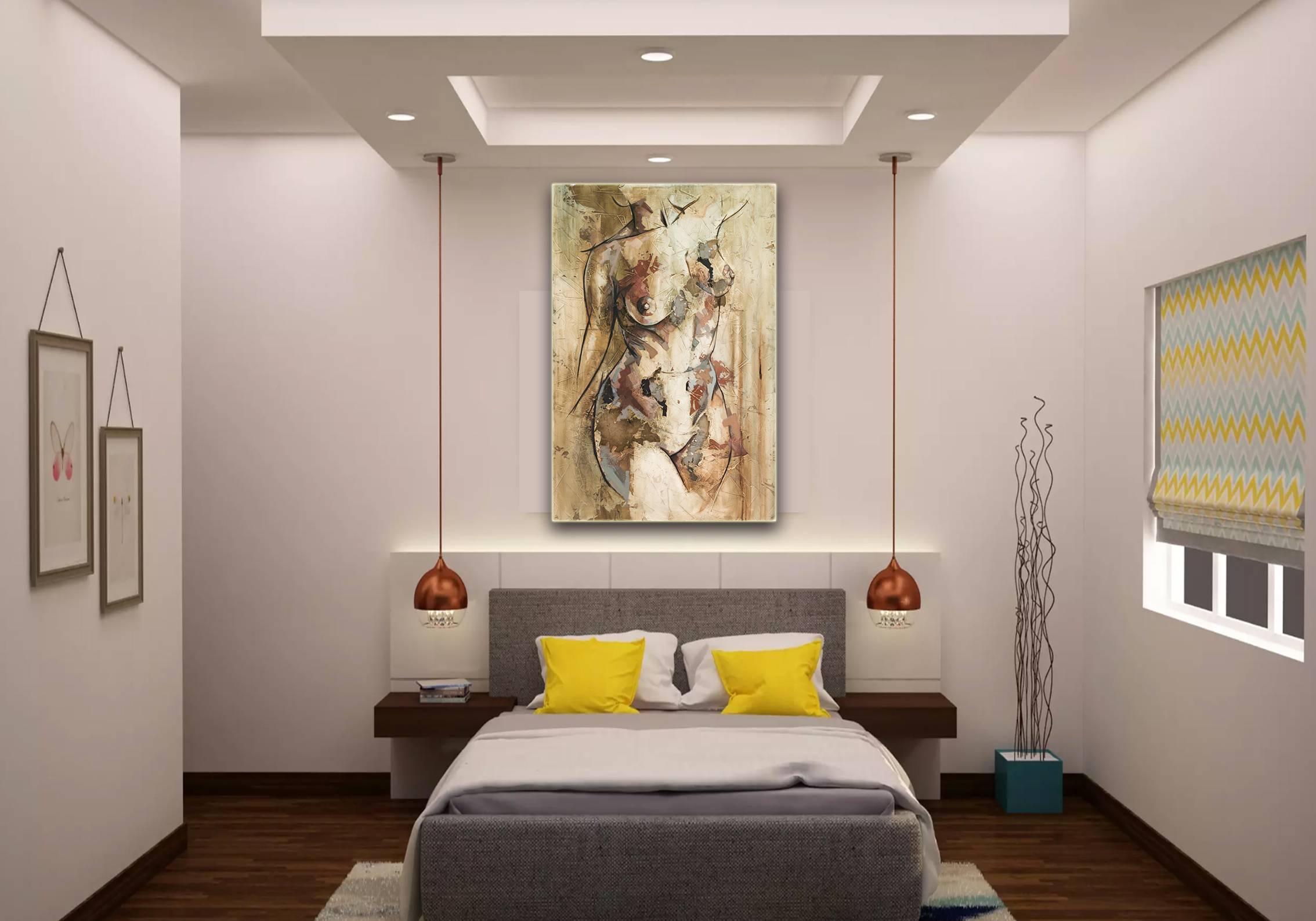 Shape von Francisco Jimenez - Contemporary Abstract Nude Figurative Malerei – Painting von Francisco Jose Jimenez