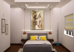 Shape di Francisco Jimenez - Pittura astratta contemporanea di nudo figurativo