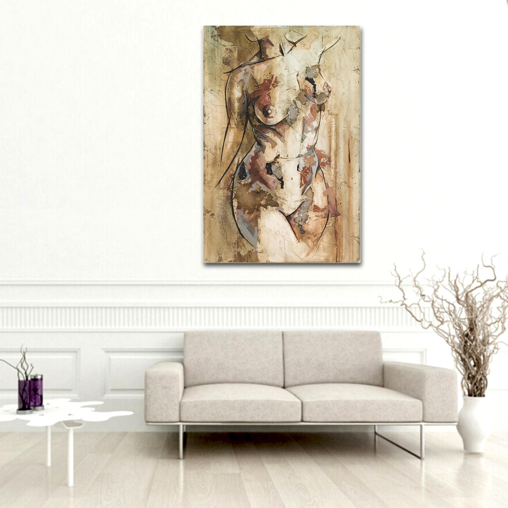 Shape by Francisco Jimenez - Contemporary Abstract Nude Figurative Painting For Sale 3