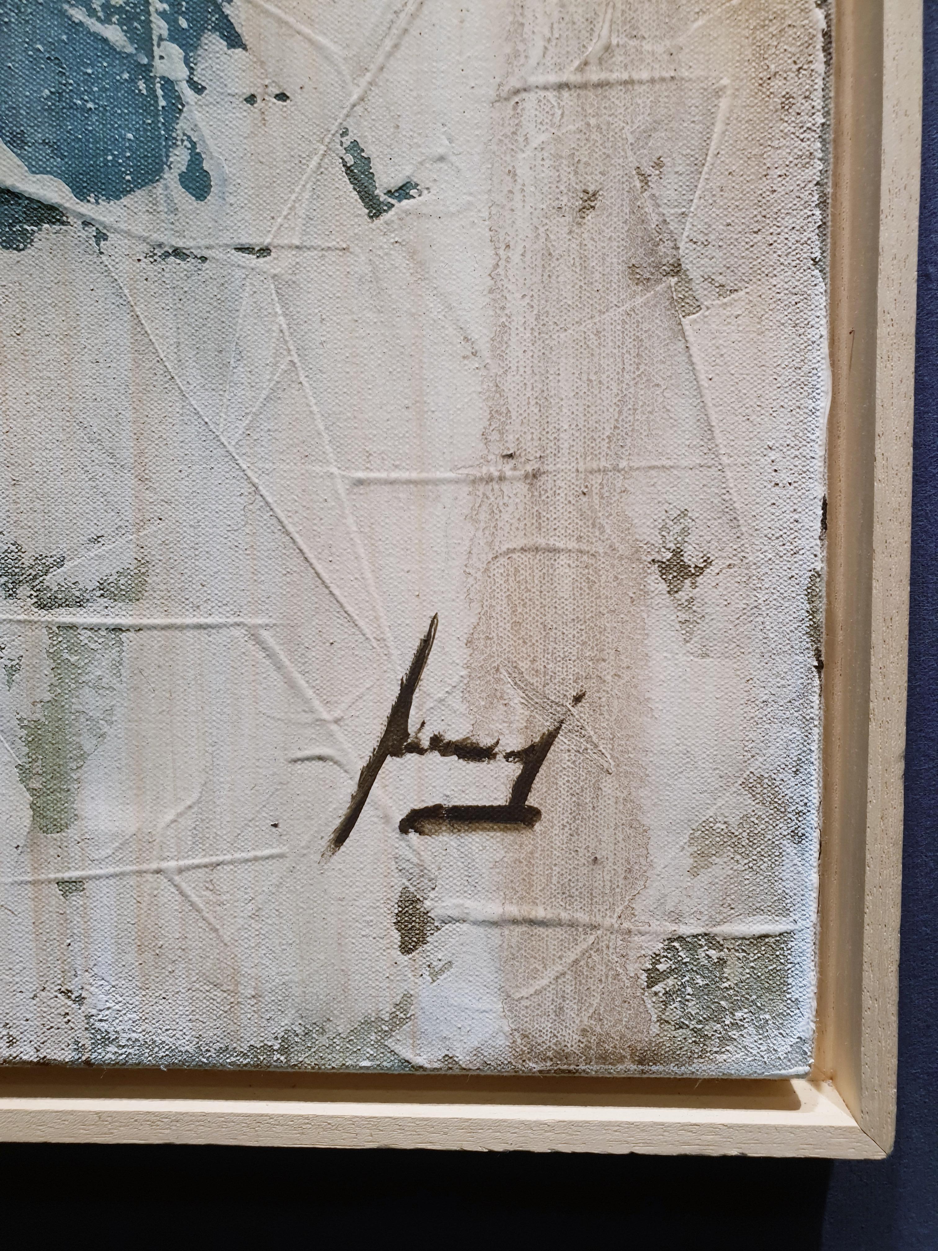 Traces von Francisco Jimenez – Modernes, abstraktes Gemälde einer figurativen Frau im Akt im Angebot 3