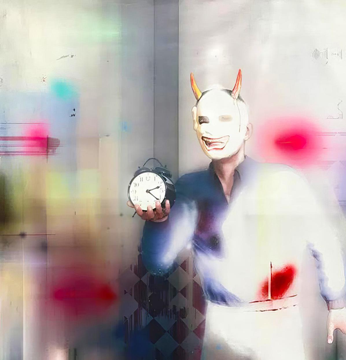 Contare i battiti. Pittura figurativa. Dalla serie Khloris - Painting di Francisco Larios