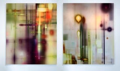 Diptych: Khloris 007 and 002. Abstract Painting. From The Khloris Series