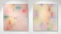 Hesperides 001 and Hesperides 004, Diptych. Abstract Painting