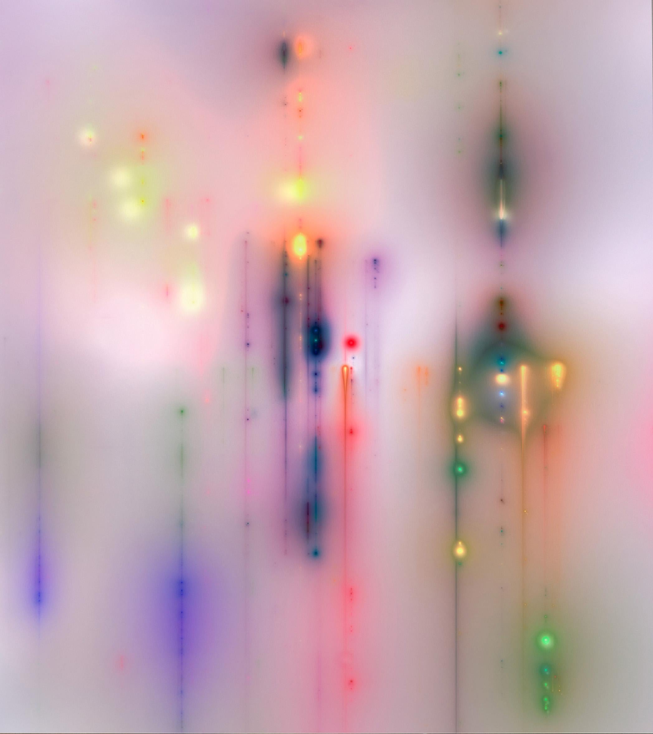 The central concept of Larios painting series KHLORIS is based on the idea of ​​the garden as a metaphorical space. Larios seeks to find a certain romantic beauty in the details of nature, in the noises that are its own, in the urban sounds that