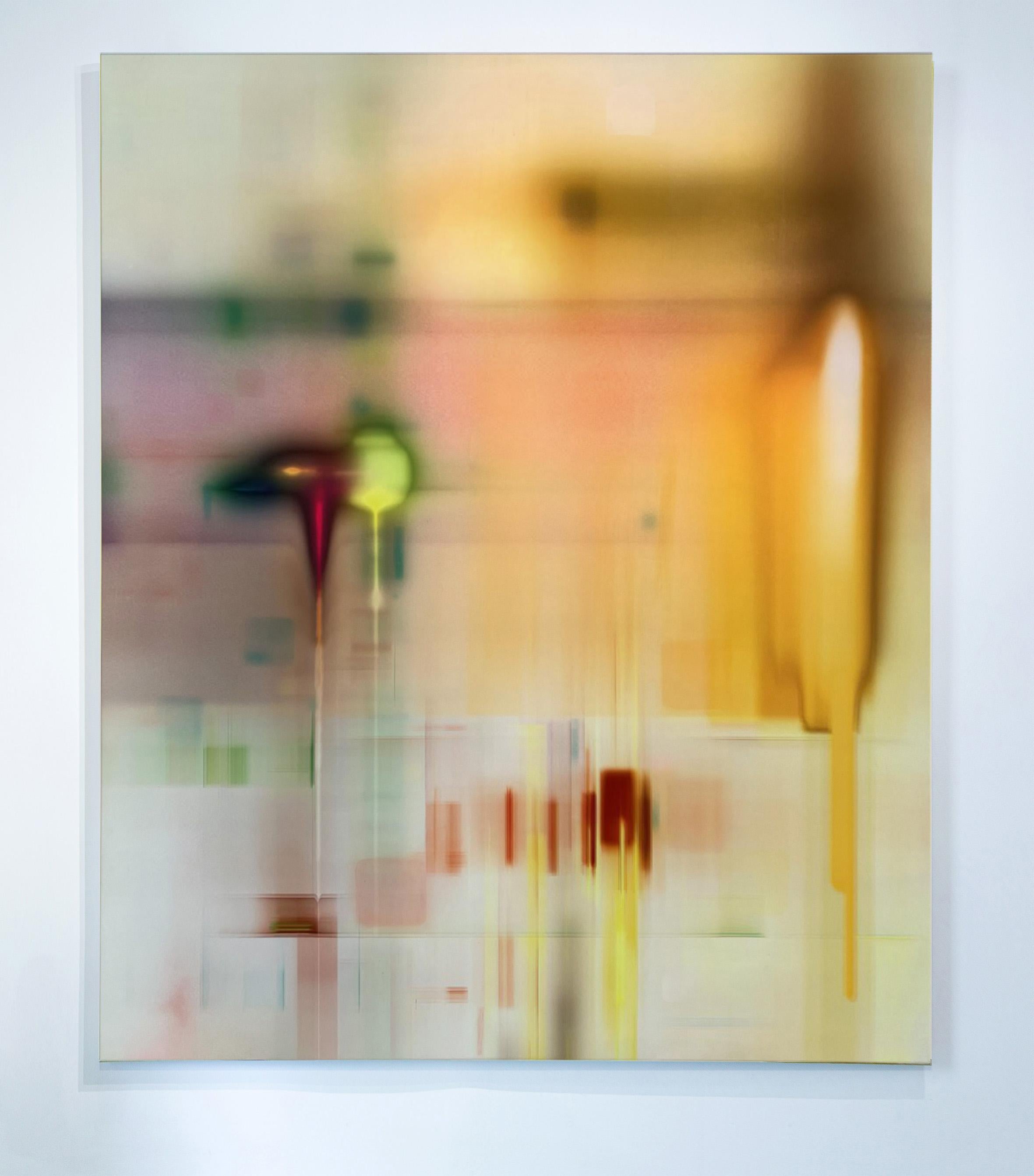 The central concept of Larios painting series KHLORIS is based on the idea of ​​the garden as a metaphorical space. Larios seeks to find a certain romantic beauty in the details of nature, in the noises that are its own, in the urban sounds that