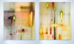 Khloris 001 and Khloris 004 Diptych. Abstract Painting. From The Khloris Series