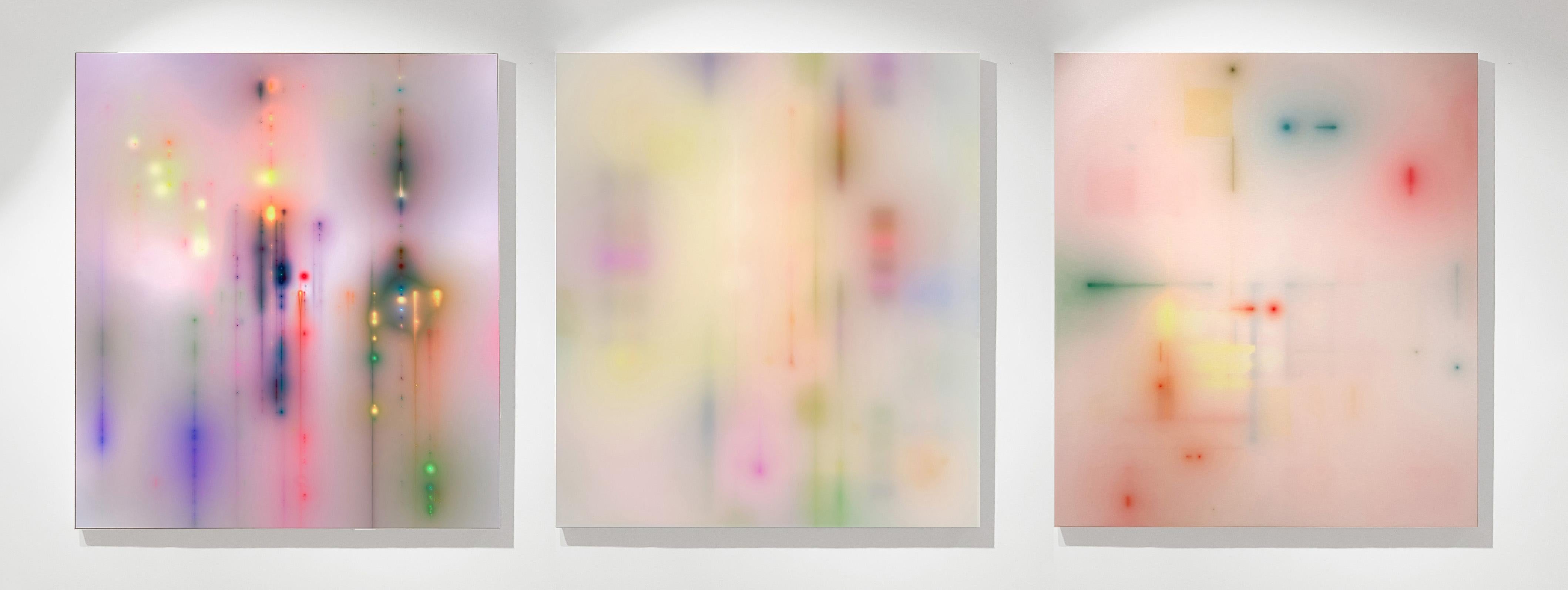 Triptych: Hesperides 003, Hesperides 004 and Hesperides 001. Abstract Paintings