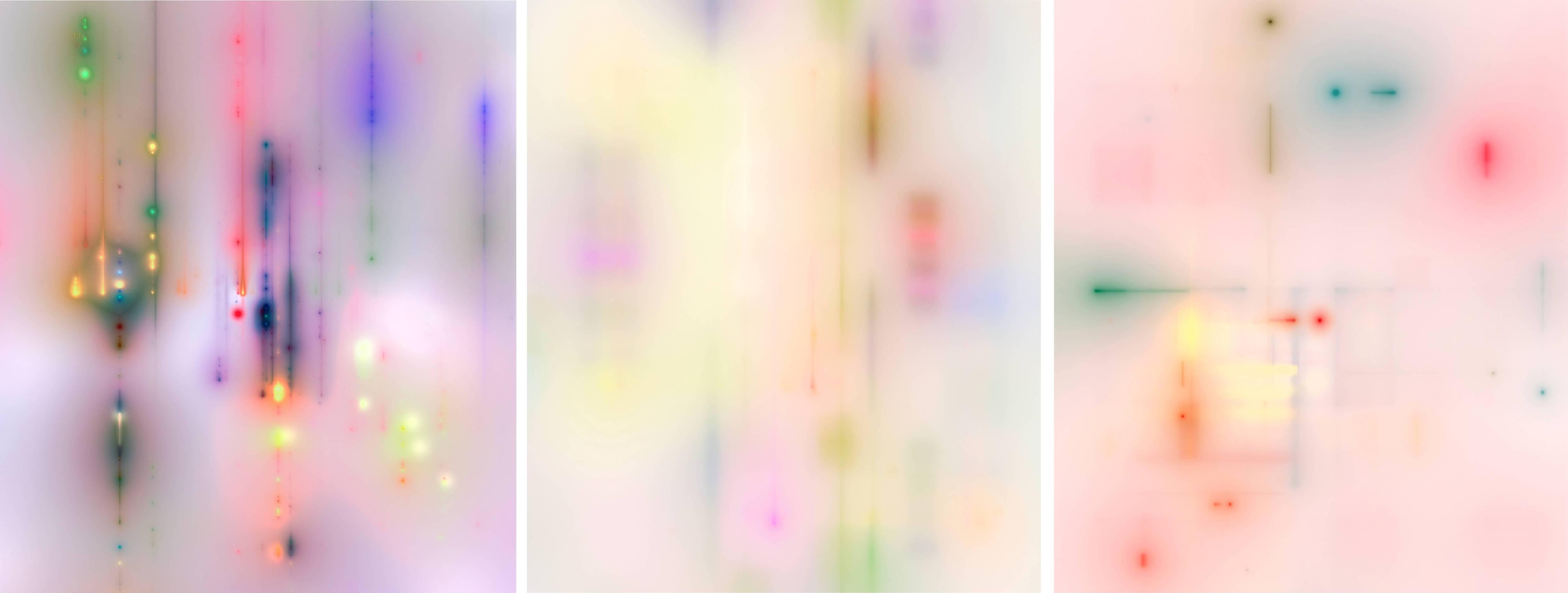 Triptych: Hesperides 003,  Hesperides 004 and Hesperides 001. Abstract Paintings - Mixed Media Art by Francisco Larios