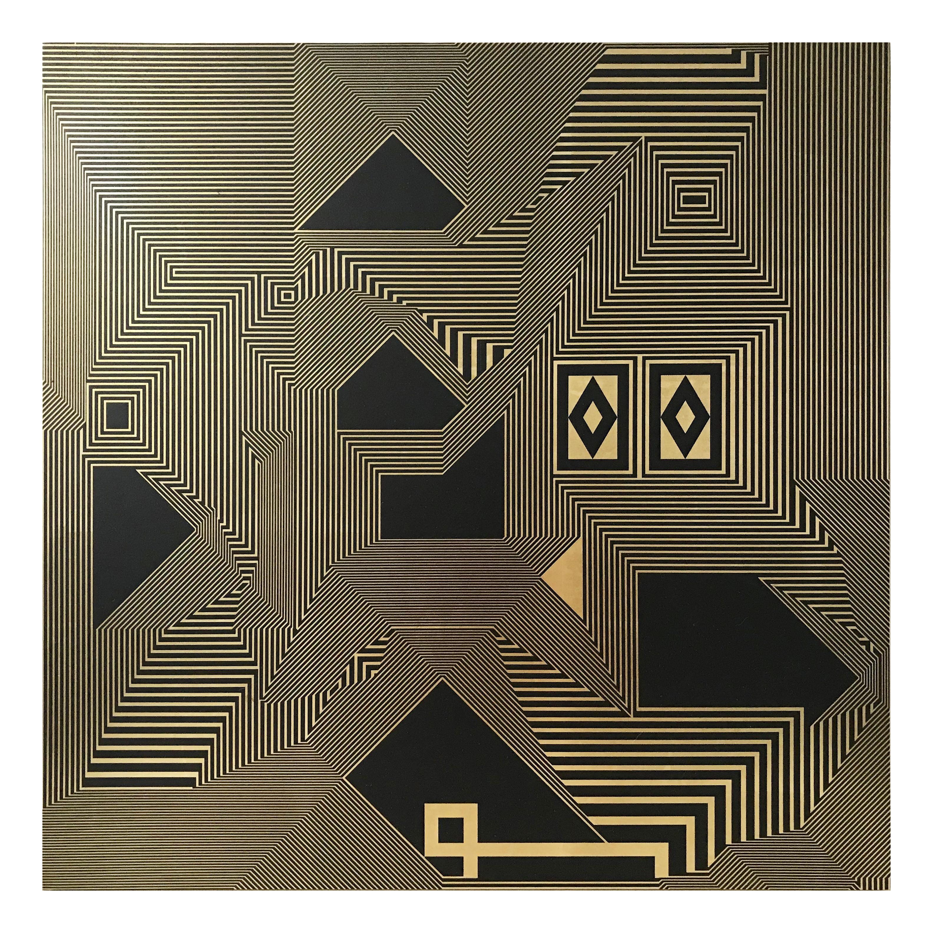 Sin título 10 y 9, Díptico. De la serie mexicana Ryōan-ji - Painting Abstracto de Francisco Larios
