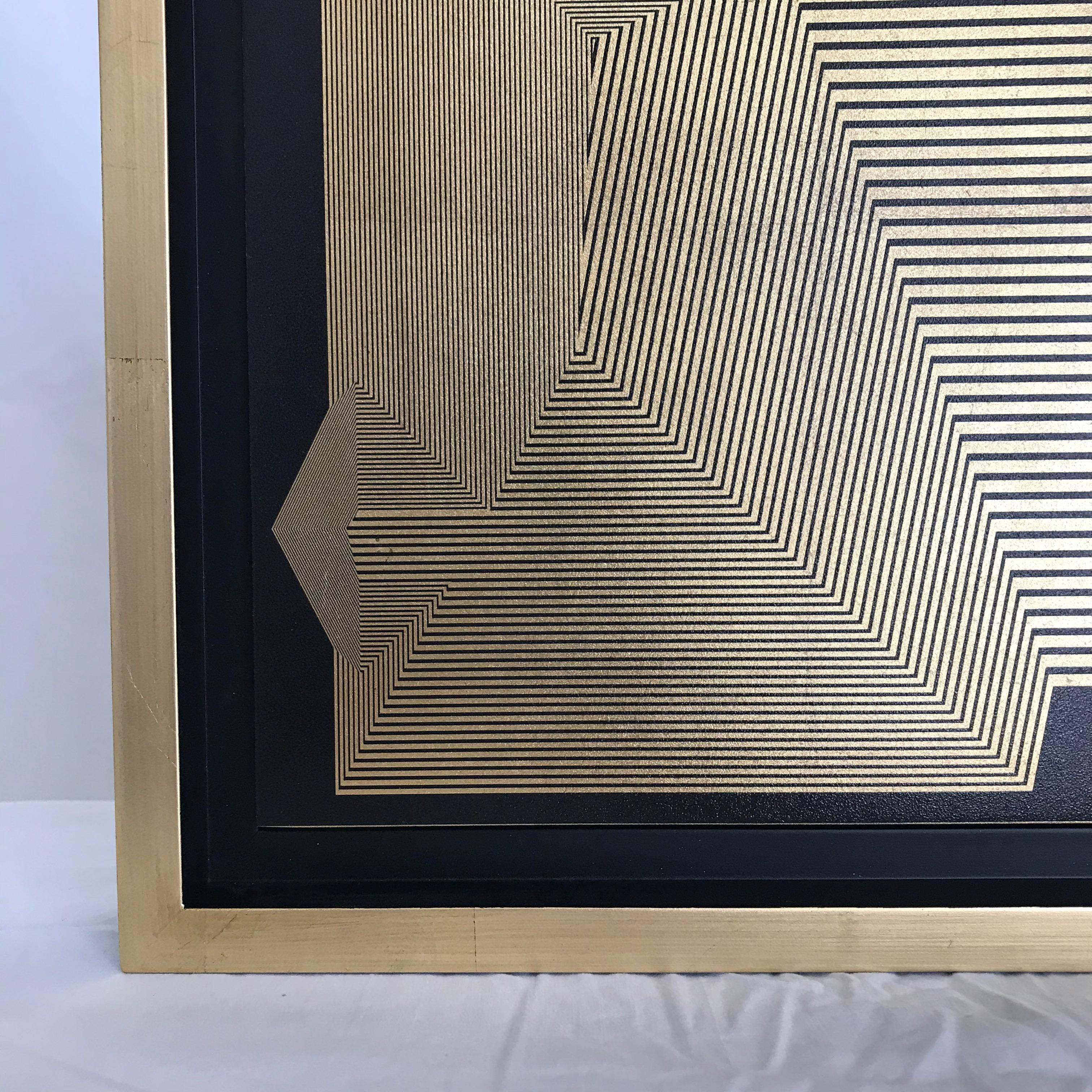 Untitled 19, 2019 by Francisco Larios
Lacquer, Acrylic, oil, and gold leaf on MDF Deep
Image Size: 9.5 in. H x 9.5 in. W
Frame Size: 11.6 in. H x 11.6 in. W x 1.5 in. D
One of a kind

From the  Mexican Ryōan-ji Series.
Ryōan-ji is the Japanese Zen