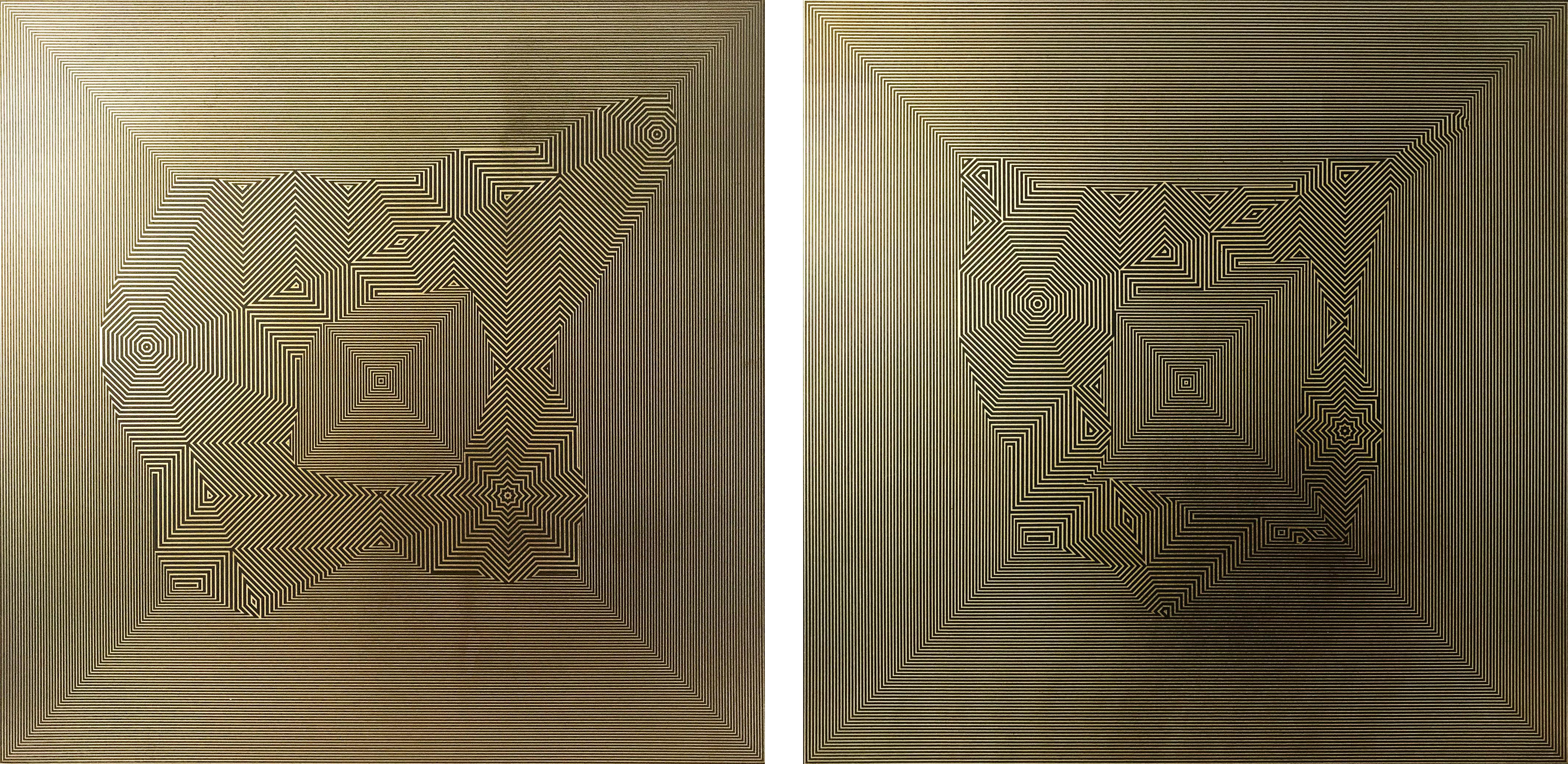 Untitled 8 & Untitled 4, Diptych . From Mexican Ryōan-ji Series 