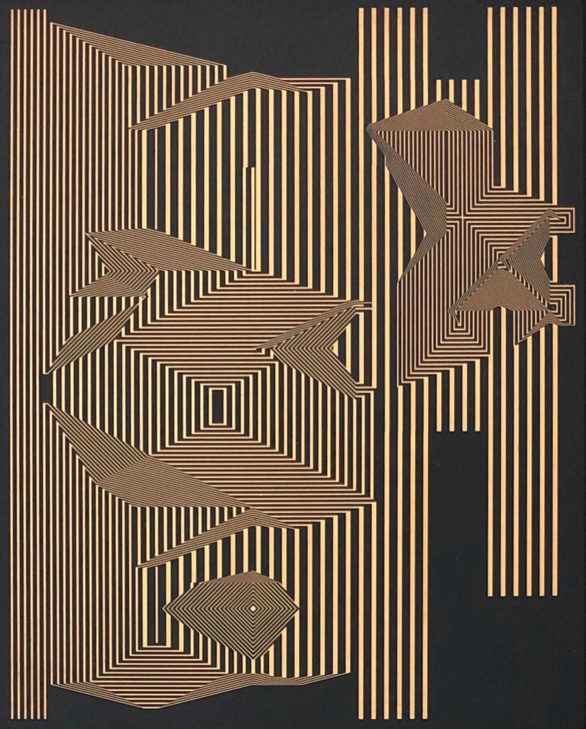 Untitled.  From Mexican Ryōan-ji Series - Abstract Mixed Media Art by Francisco Larios