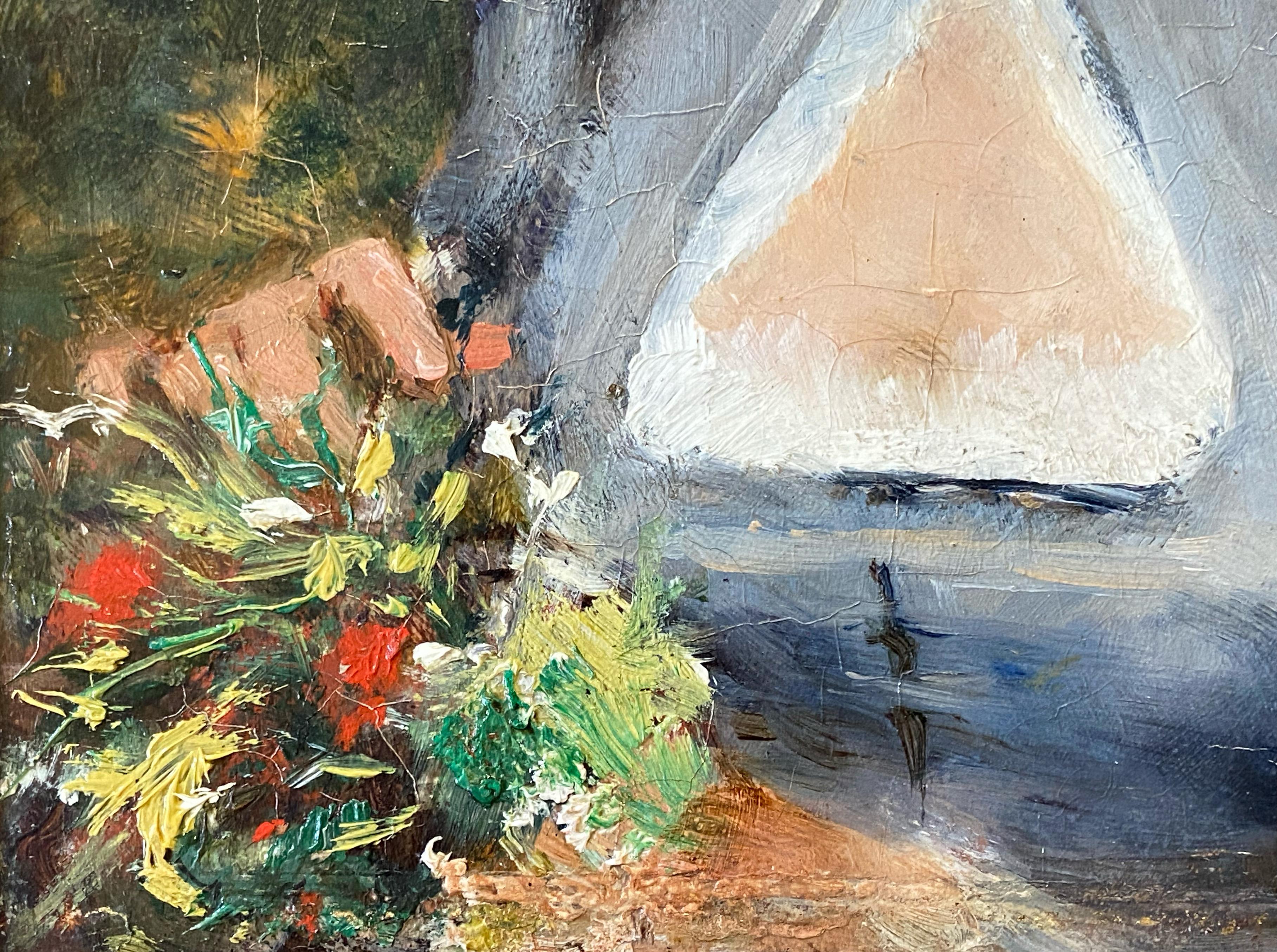 Le petit bouquet - Impressionnisme Painting par Francisco Miralles y Galup