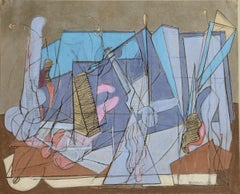 Bourrée Fantasque #11 Pastell auf Papier Mitte des 20. Jahrhunderts Modern wie auf Étoile gesehen