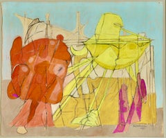 Bourrée Fantasque #5 Pastel on Paper Mid 20th Century Modern as seen on 'Étoile'