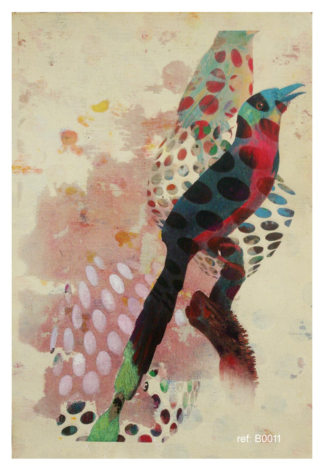 Birds 018- Contemporary, Abstract, Expressionist, Modern, Street art, Surrealist