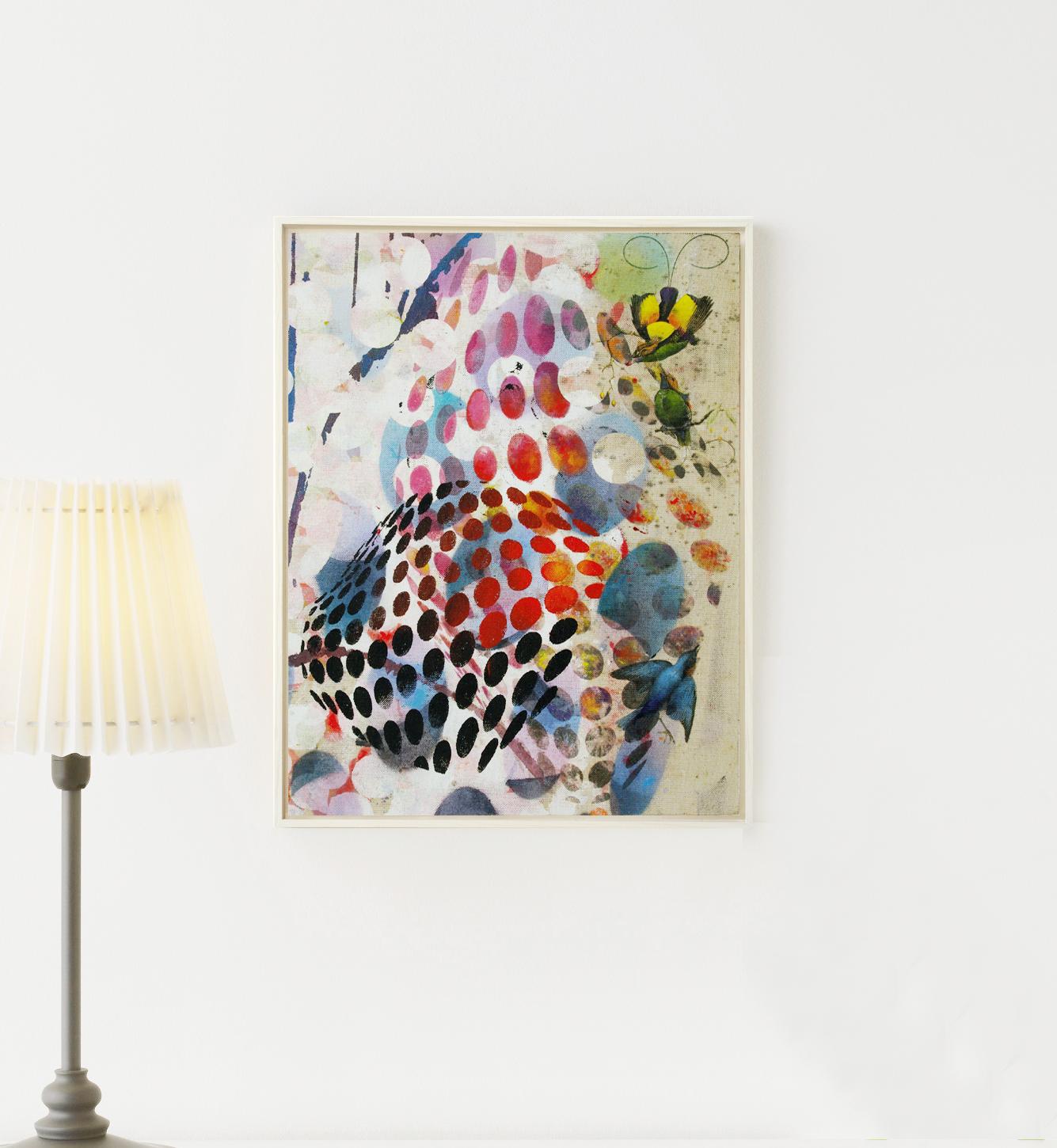 Oiseaux 026 - Contemporain, abstrait, expressionniste, moderne, art de la rue, surréaliste - Painting de Francisco Nicolás