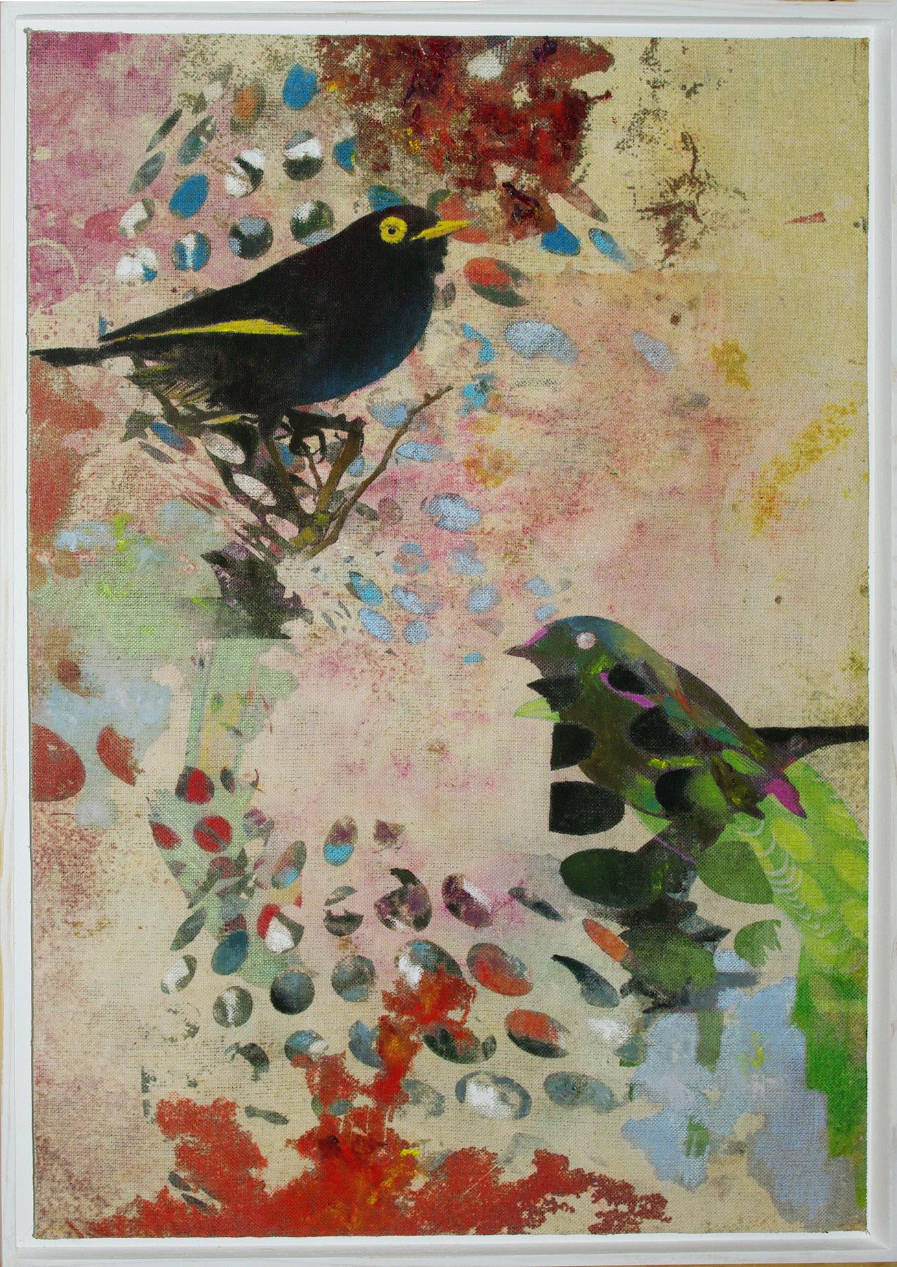 Birds 19a- Contemporary, Abstract, Expressionist, Modern, Street art, Surrealist - Mixed Media Art by Francisco Nicolás