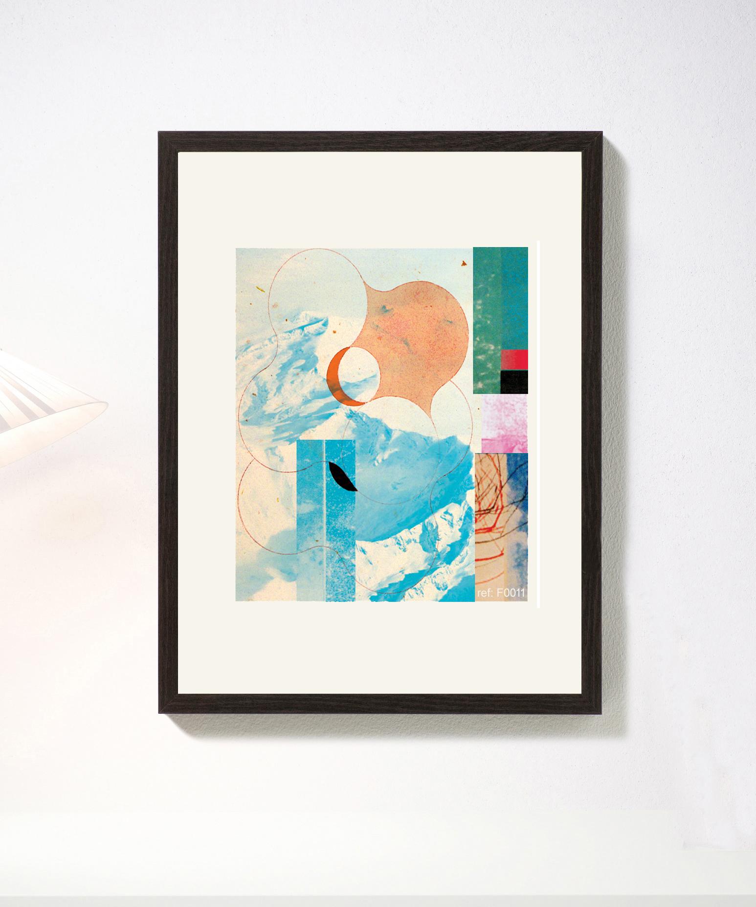 Blauer Berg – Zeitgenössisch, Abstrakt, Modern, Pop-Art, Surrealistisch, Landschaft – Print von Francisco Nicolás