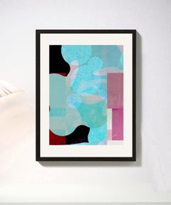 Blue & pink - Contemporary, Abstract, Expressionism, Modern, Pop art, Geometric