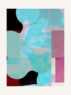 Blau & Rosa - Zeitgenössisch, Abstrakt, Expressionismus, Moderne, Pop Art, Geometrisch