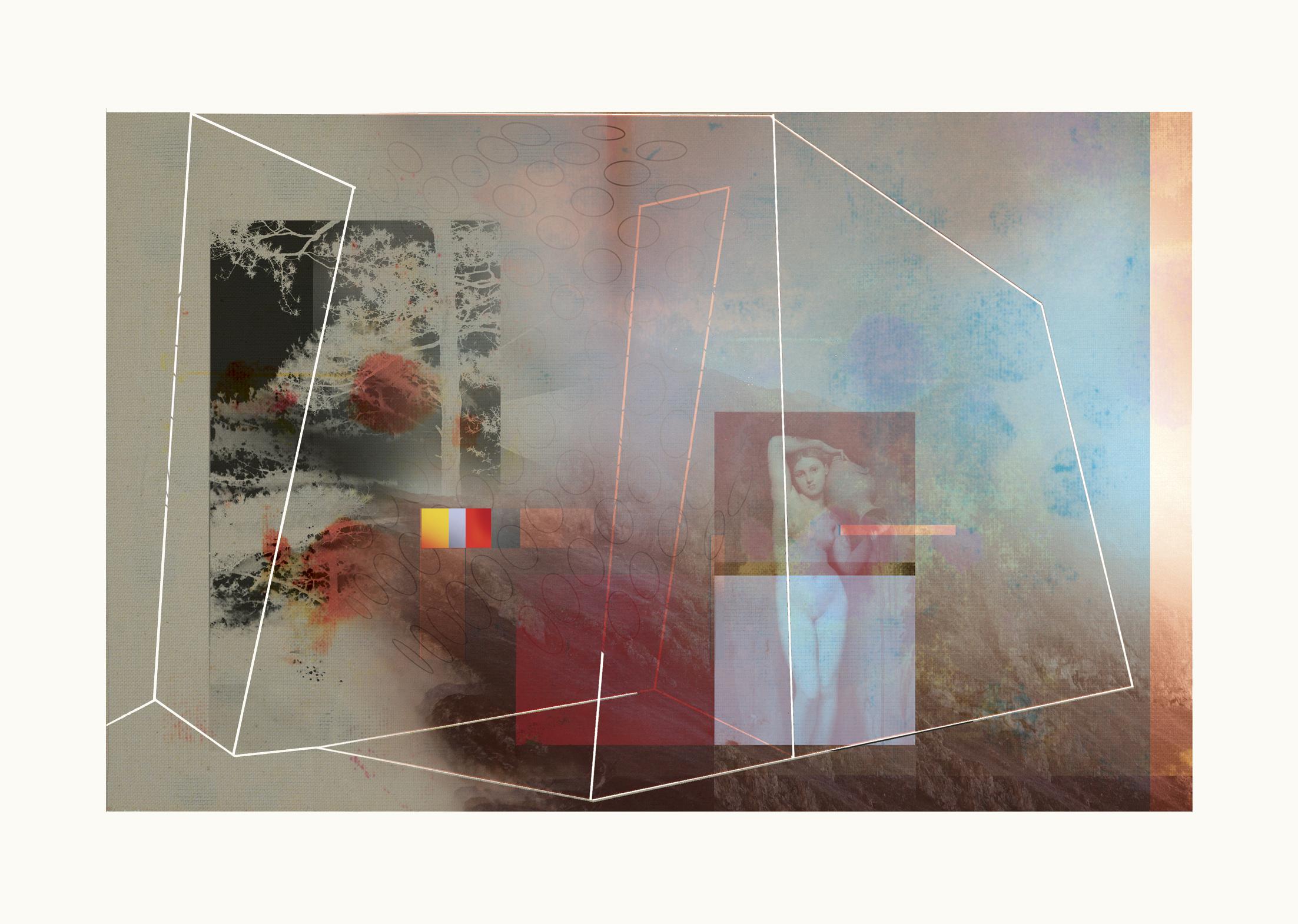 Abstract Print Francisco Nicolás - Casa 3 - Contemporain, abstrait, Pop art, surréaliste, géométrique, paysage 
