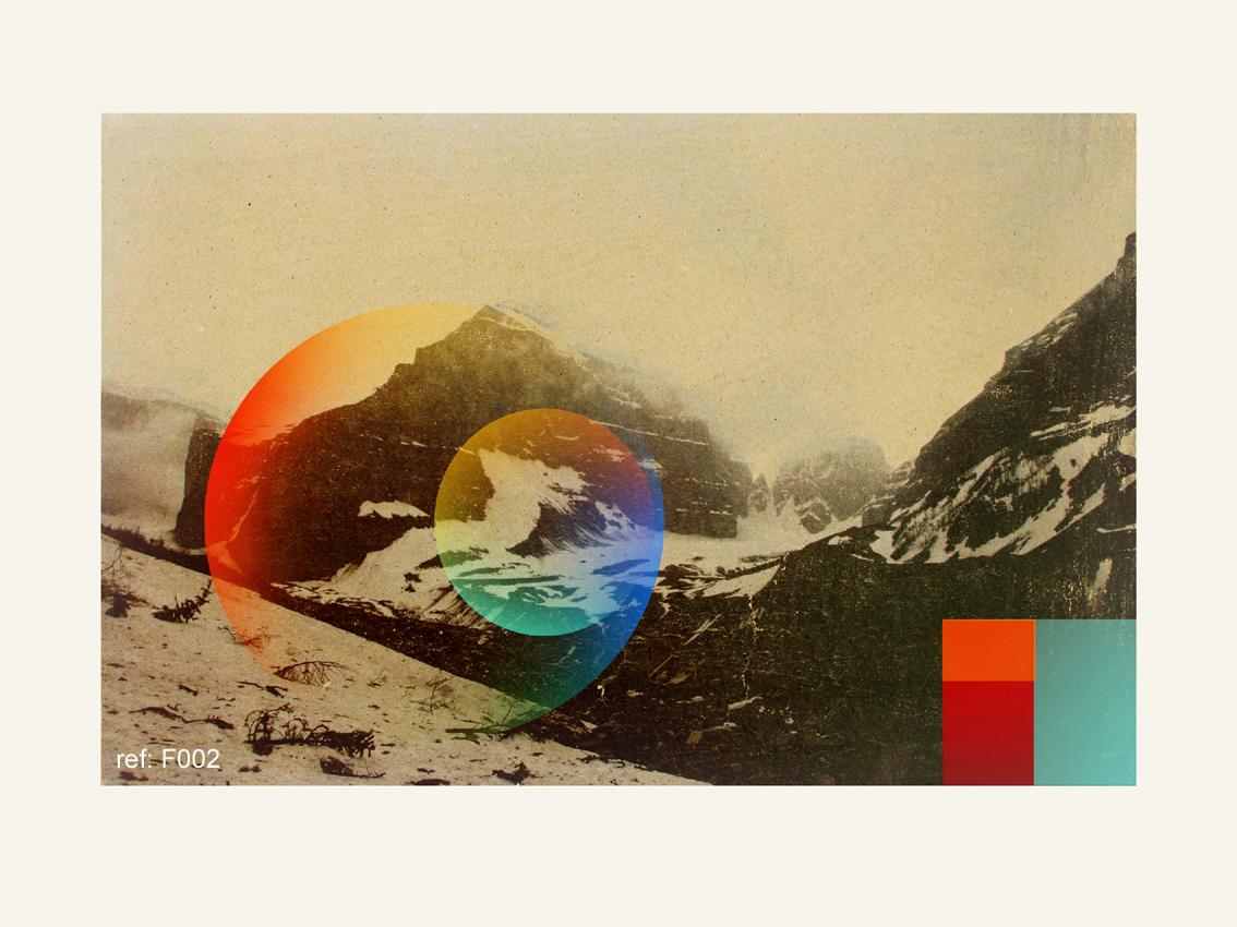 Farbiger Berg – zeitgenössisch, abstrakt, Pop Art, Modern, Surrealistisch, Landschaft