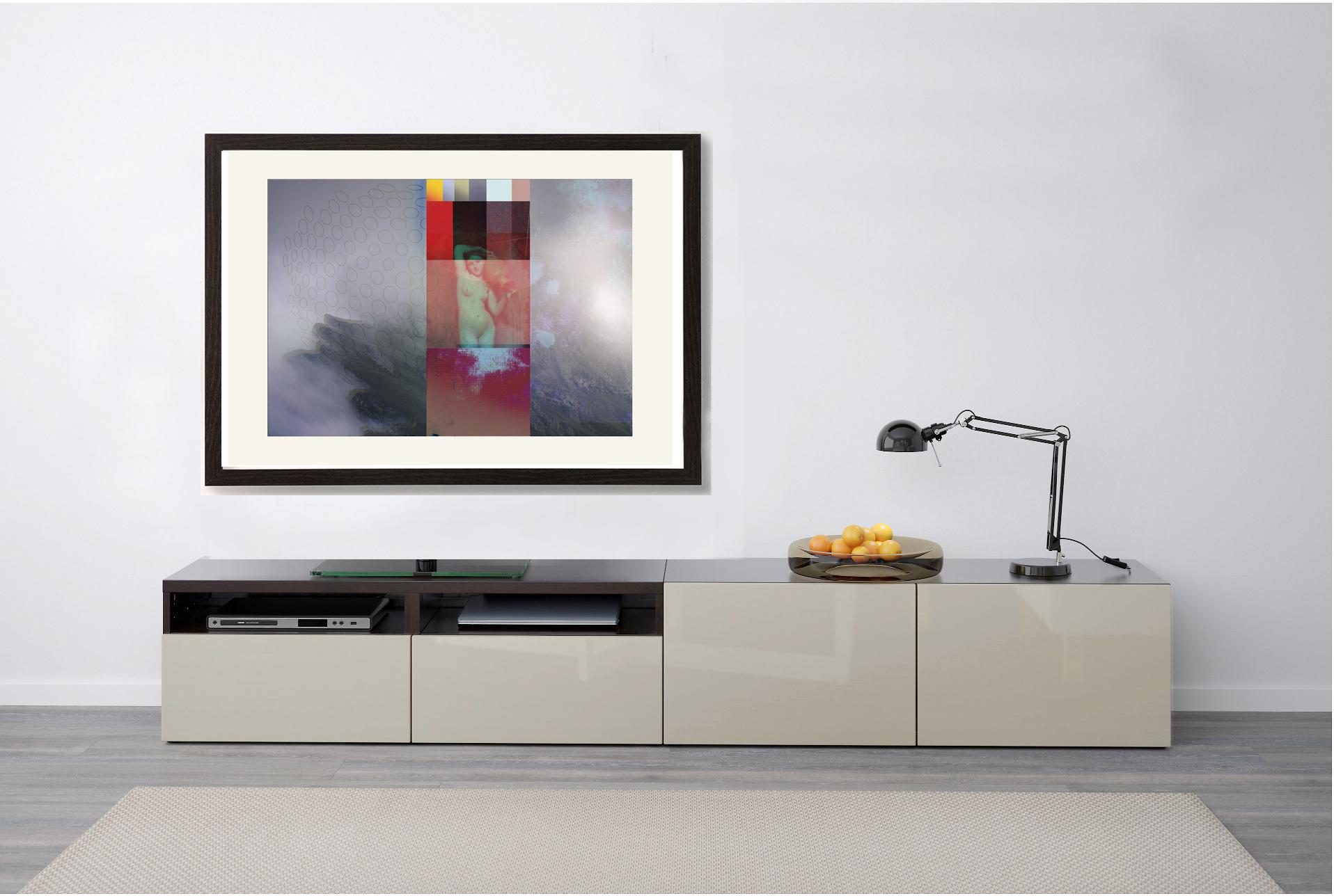  F102 - Contemporary, Abstract, Expressionist, Modern, Pop art, Surrealist,  - Gray Nude Print by Francisco Nicolás