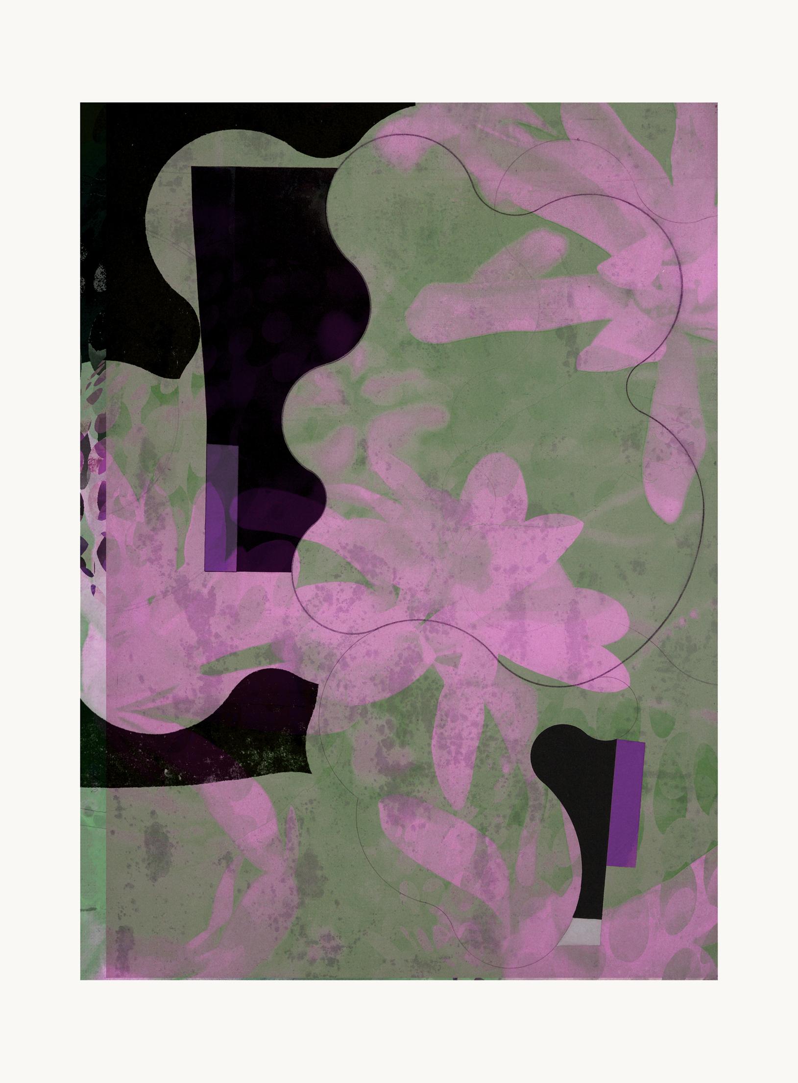 Francisco Nicolás Abstract Print - flower0-Contemporary , Abstract, Gestual, Street art, Pop art, Modern, Geometric