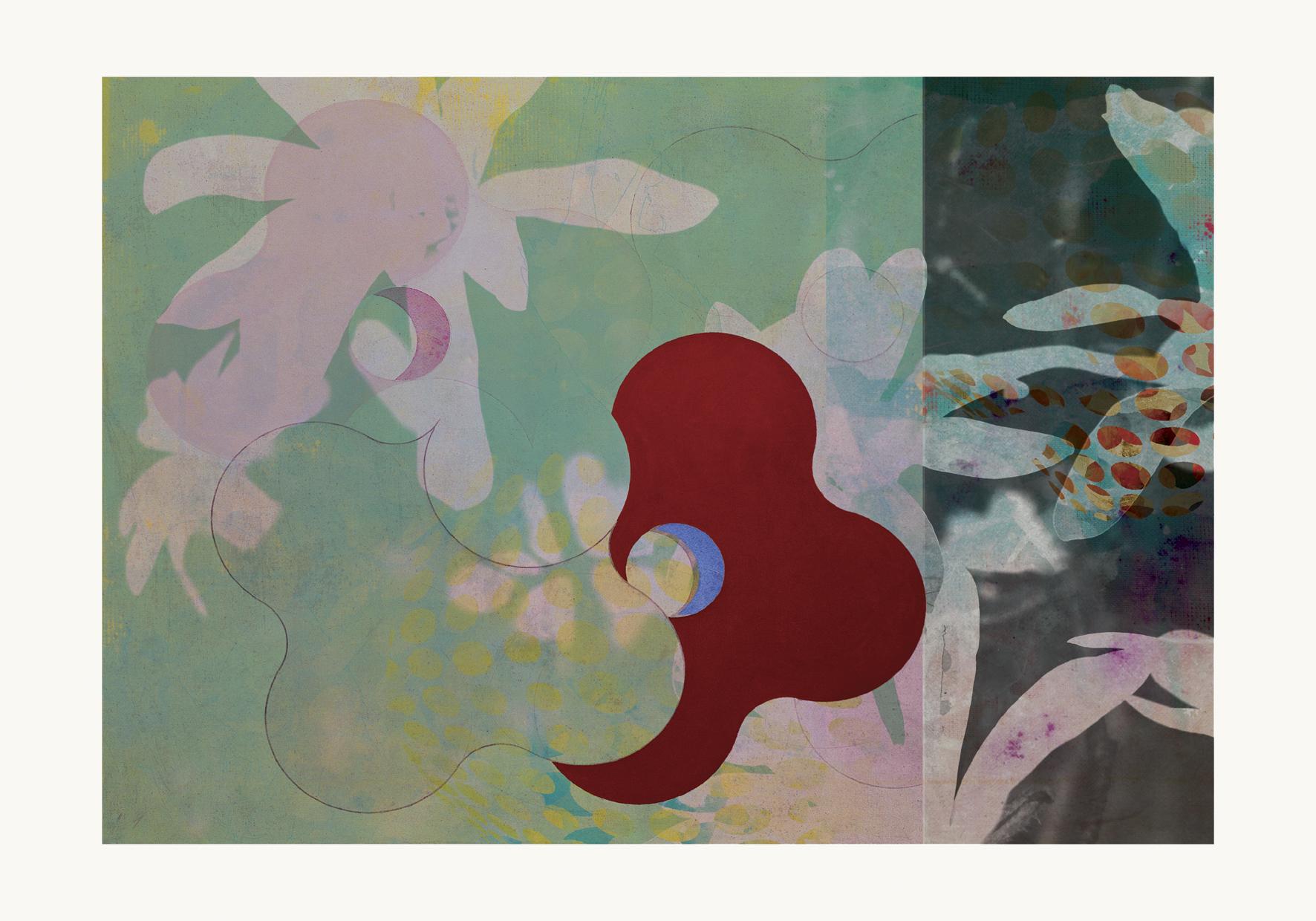 Francisco Nicolás Figurative Print - flower27-Contemporary, Abstract, Minimalism, Modern, Expressionist, Surrealist