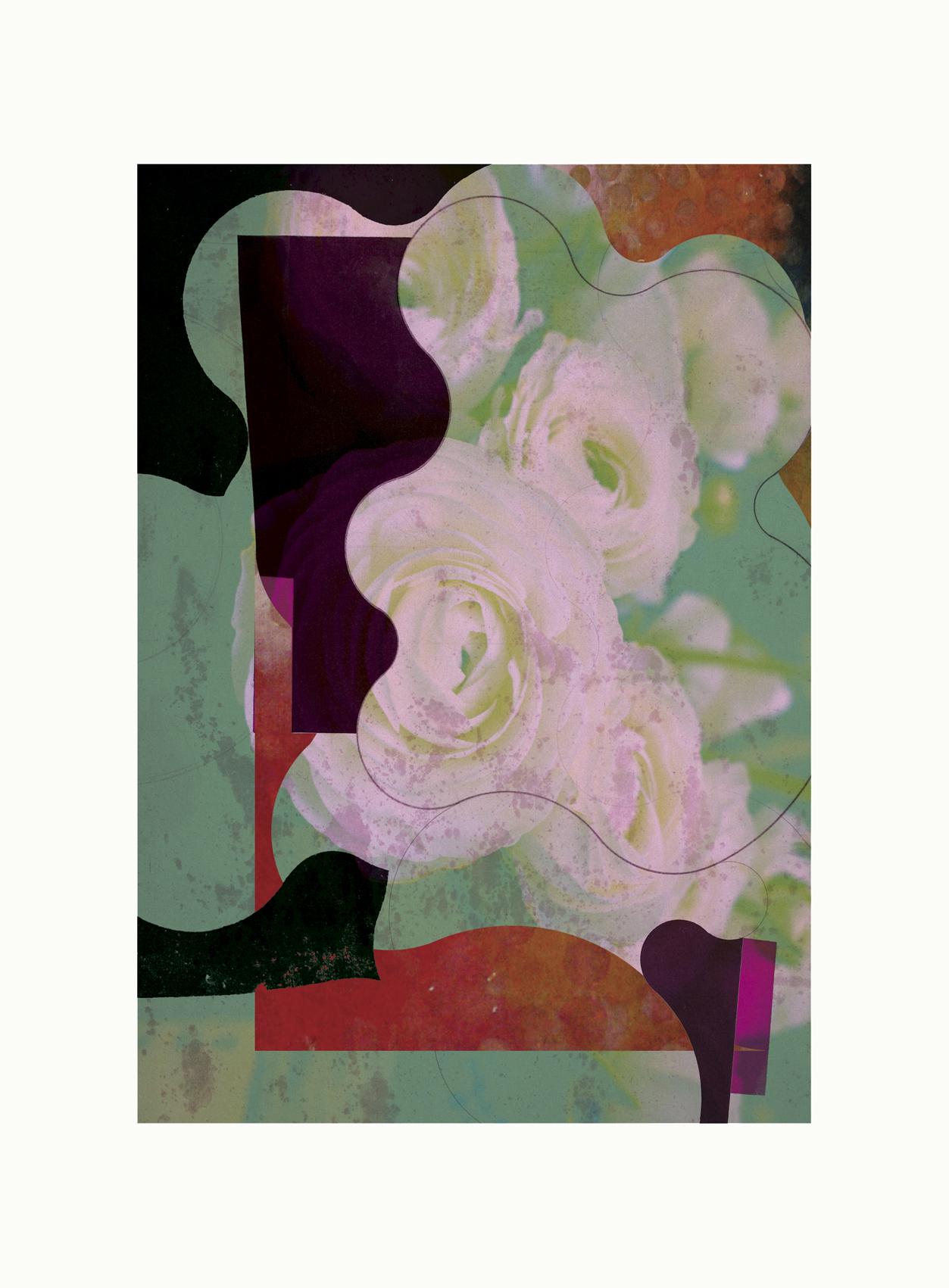 Francisco Nicolás Abstract Print – Blumen8-Zeitgenössisch, Abstrakt, Gestuell, Street Art, Pop Art, Moderne, Geometrisch