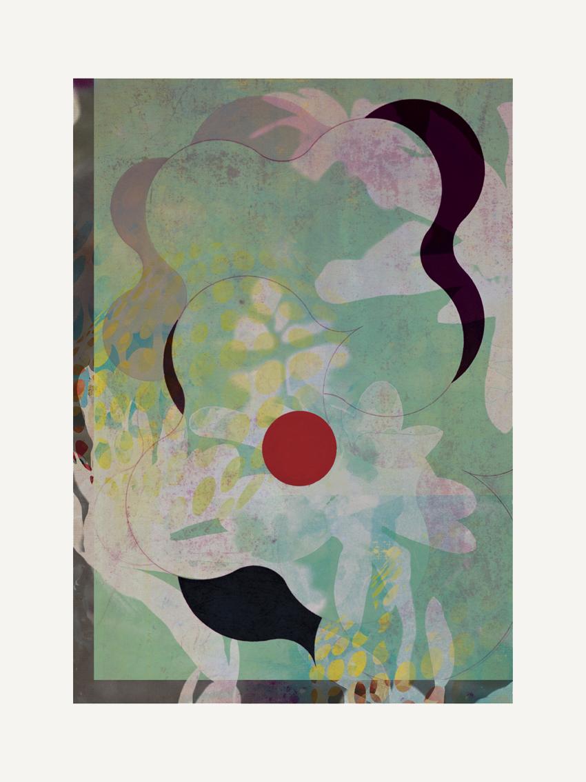 Francisco Nicolás Abstract Print – Blumen VI - Zeitgenössisch, Abstrakt, Expressionismus, Moderne, Pop Art, Geometrische Kunst