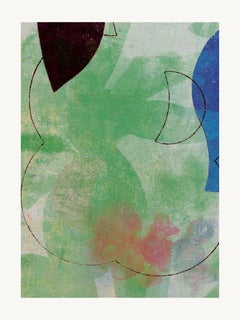 Green flower - Contemporary, Abstract, Expressionism, Modern, Pop art, Geometric