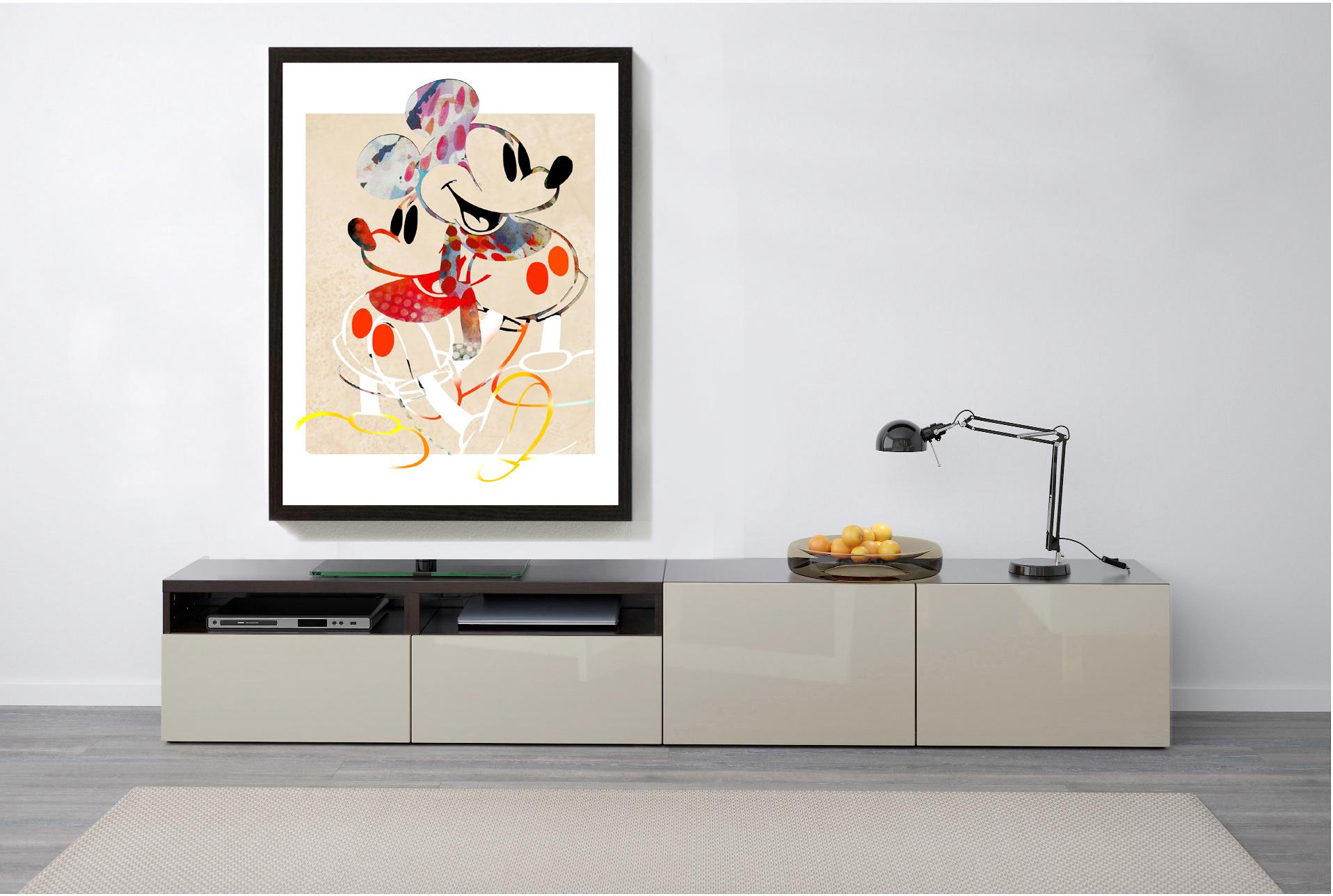 M001-Figuratif, Street art, moderne, Pop art, contemporain, abstrait Mickey Mous - Print de Francisco Nicolás