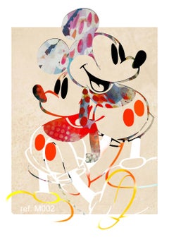 M001-Figurative, Street Art, Moderne, Pop Art, Zeitgenössische, Abstrakte Mickey Mous