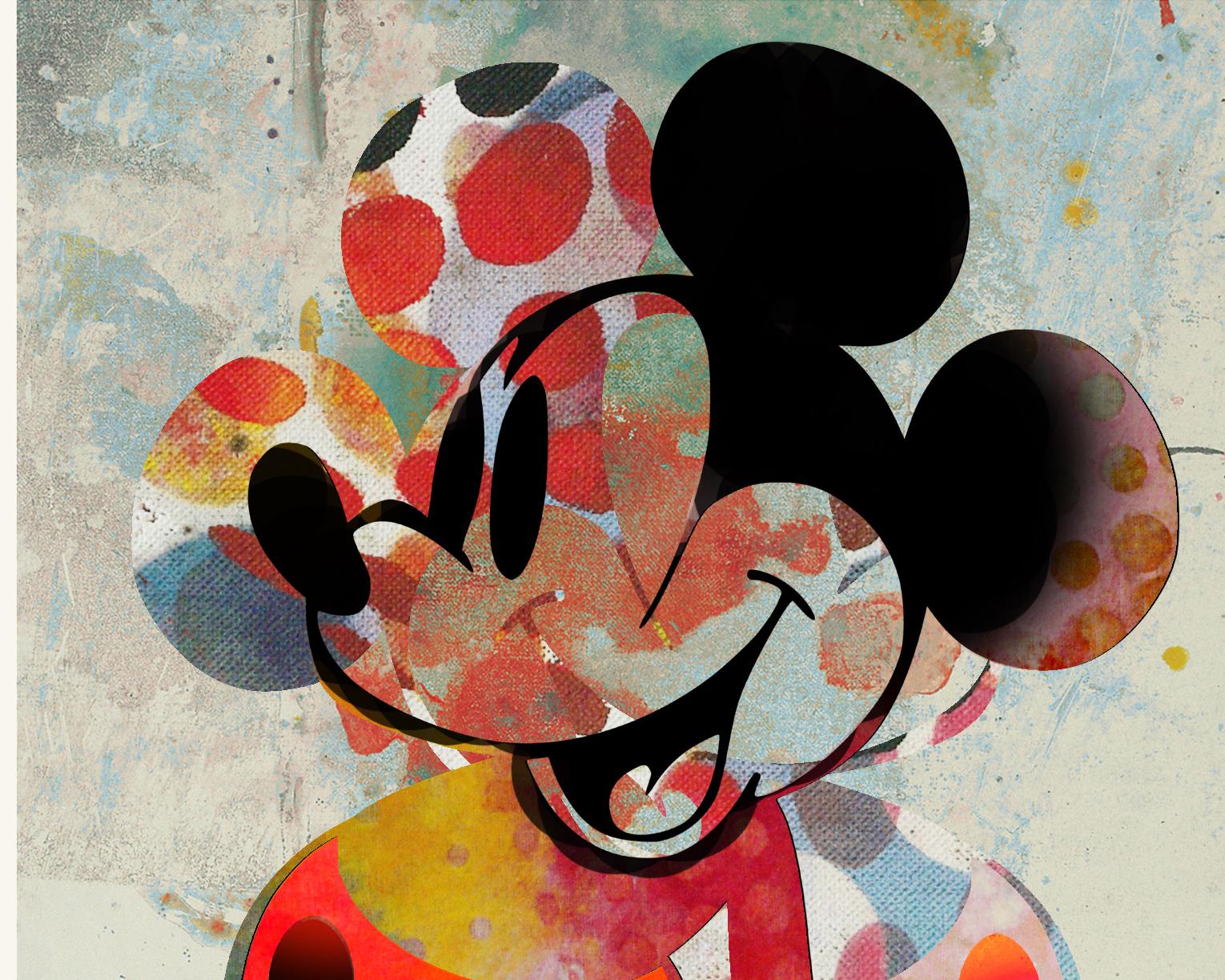 M002-Figurative, Street Art, Moderne, Pop Art, Zeitgenössische, Abstrakte Mickey Mous (Pop-Art), Print, von Francisco Nicolás