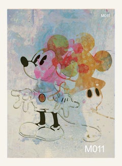 M011-Figurative, Street art, Pop art, Modern, Contemporary Abstract Mickey Mouse