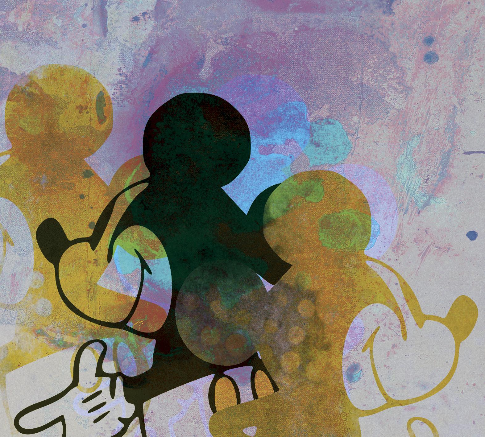 M013-Figurative, Street art, Pop art, Modern, Contemporary Abstract Mickey Mouse - Print by Francisco Nicolás