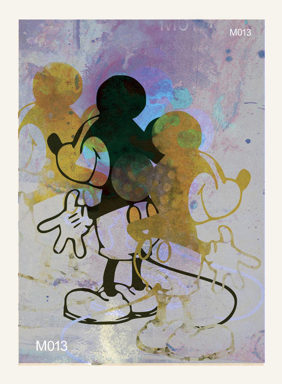 Francisco Nicolás Figurative Print - M013-Figurative, Street art, Pop art, Modern, Contemporary Abstract Mickey Mouse