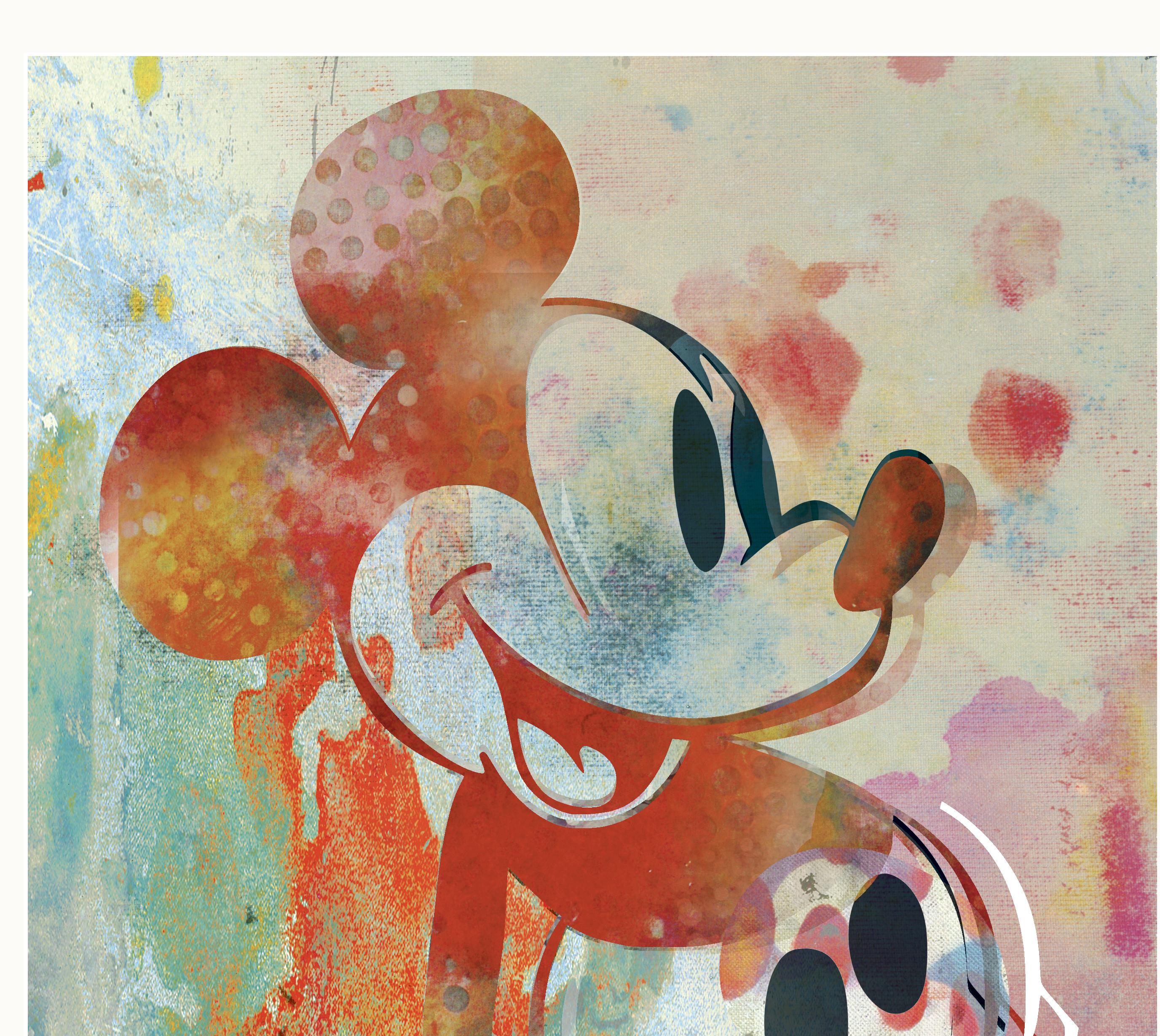 M017-Figuratif, Street art, Pop art, Moderne, Contemporain, abstrait Mickey Mous - Print de Francisco Nicolás