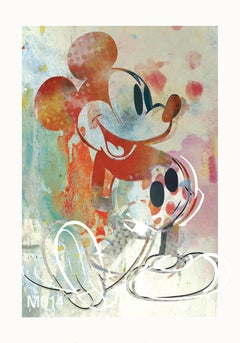 M017-Figurative, Street Art, Pop Art, Moderne, Zeitgenössische, Abstrakte Mickey Mous