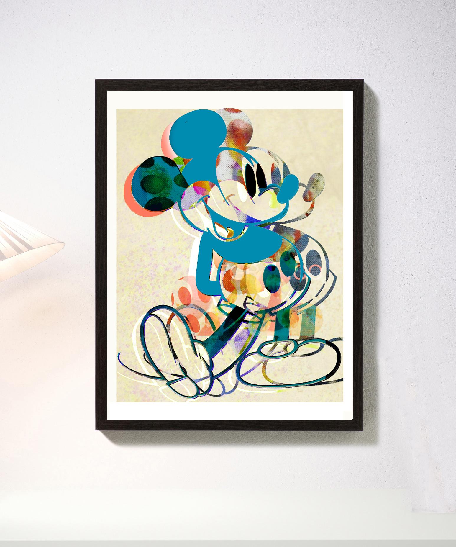 M019-Figurativ, Pop Art. Street Art, Modern, Contemporary, Abstrakt Mickey Mous – Print von Francisco Nicolás