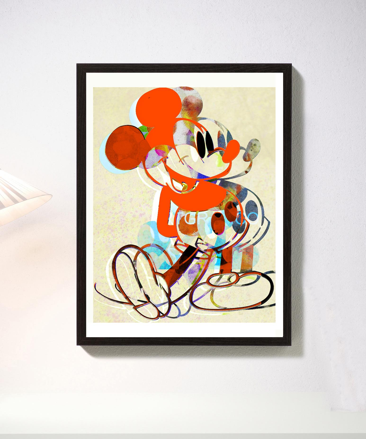 M020-Figurative, Pop art. Street art, Modern, Contemporary, Abstract Mickey Mous - Print by Francisco Nicolás