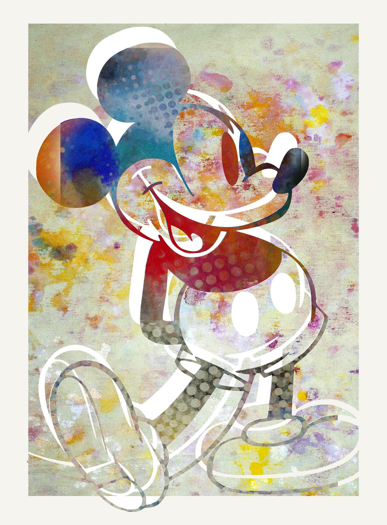 Francisco Nicolás Figurative Print – M112-Figurative, Street Art, Pop Art, Moderne, zeitgenössische abstrakte Mickey Mouse
