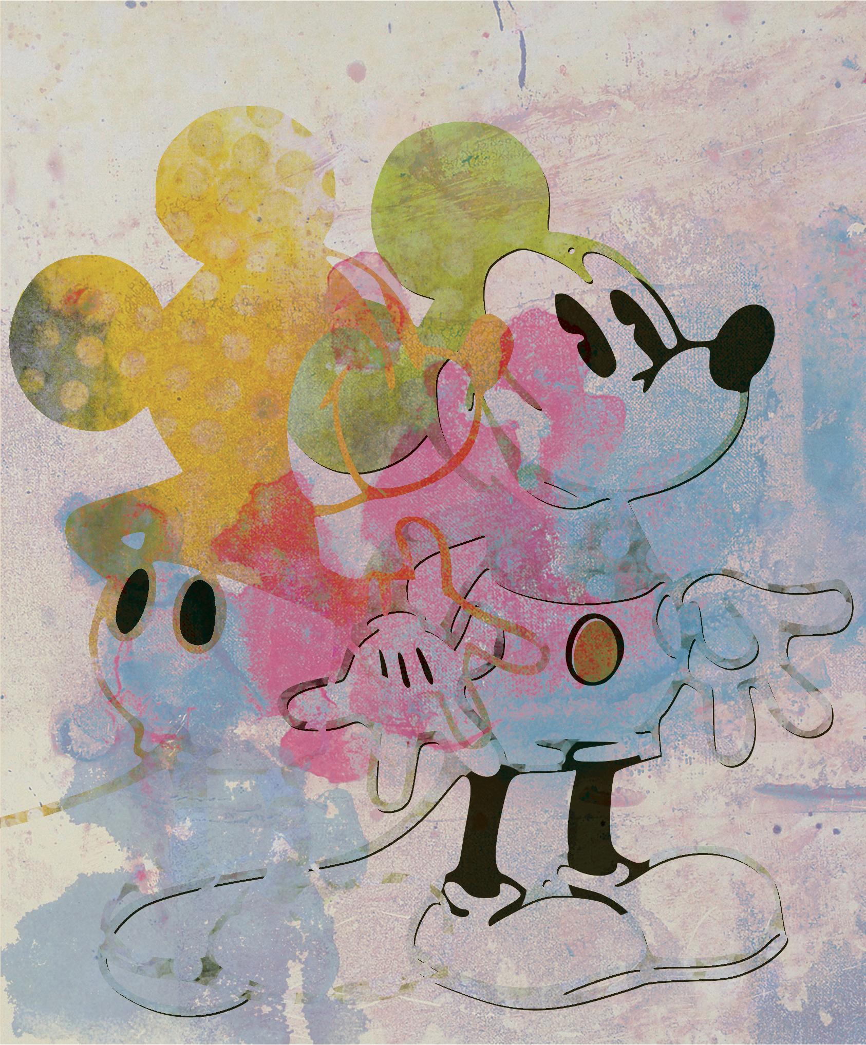 M17-Figurative, Street art, Pop art, Modern, Contemporary, Abstract Mickey Mouse - Pop Art Print by Francisco Nicolás